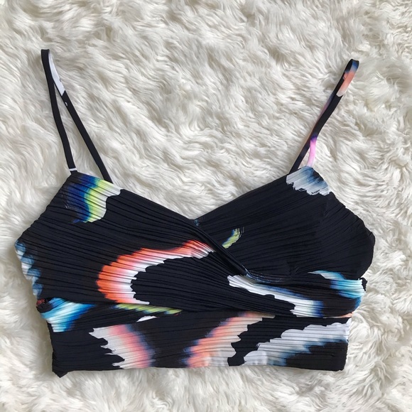 NWT A.L.C. Pleated Printed Camisole Crop Top - Picture 5 of 14